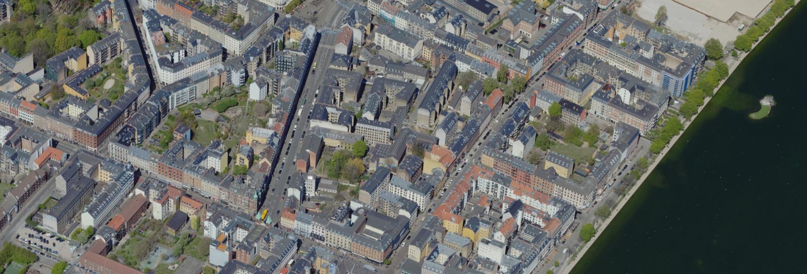 Skråfoto af Ravnsborggadekvarteret