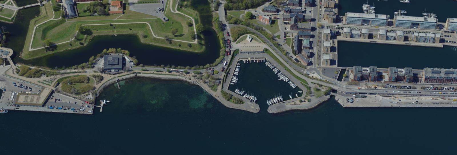 Skråfoto af Langeliniepromenaden