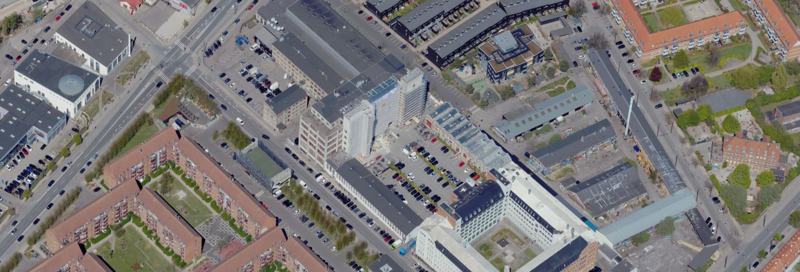 Skråfoto af Lauritz Knudsens elektronikfabrik