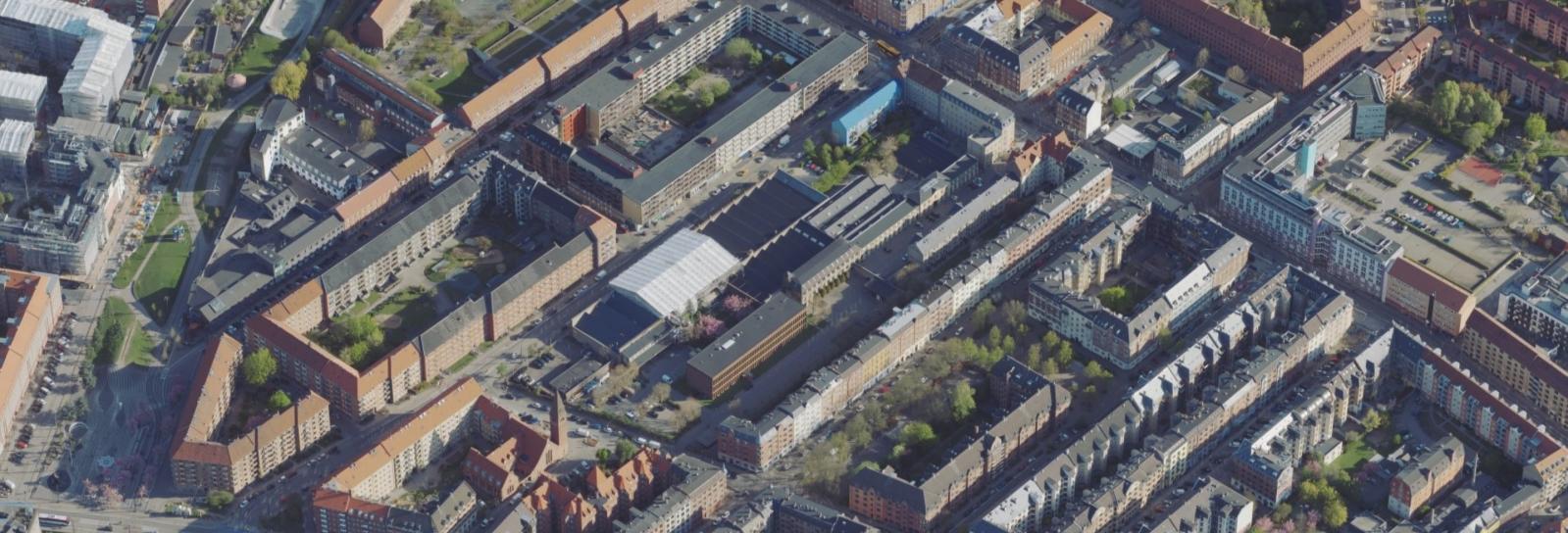 Skråfoto af Holger Petersens Tekstilfabrik