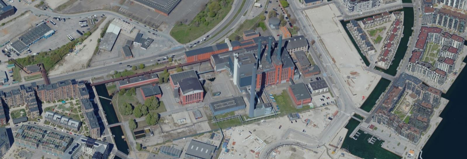 Skråfoto af H. C. Ørstedværket