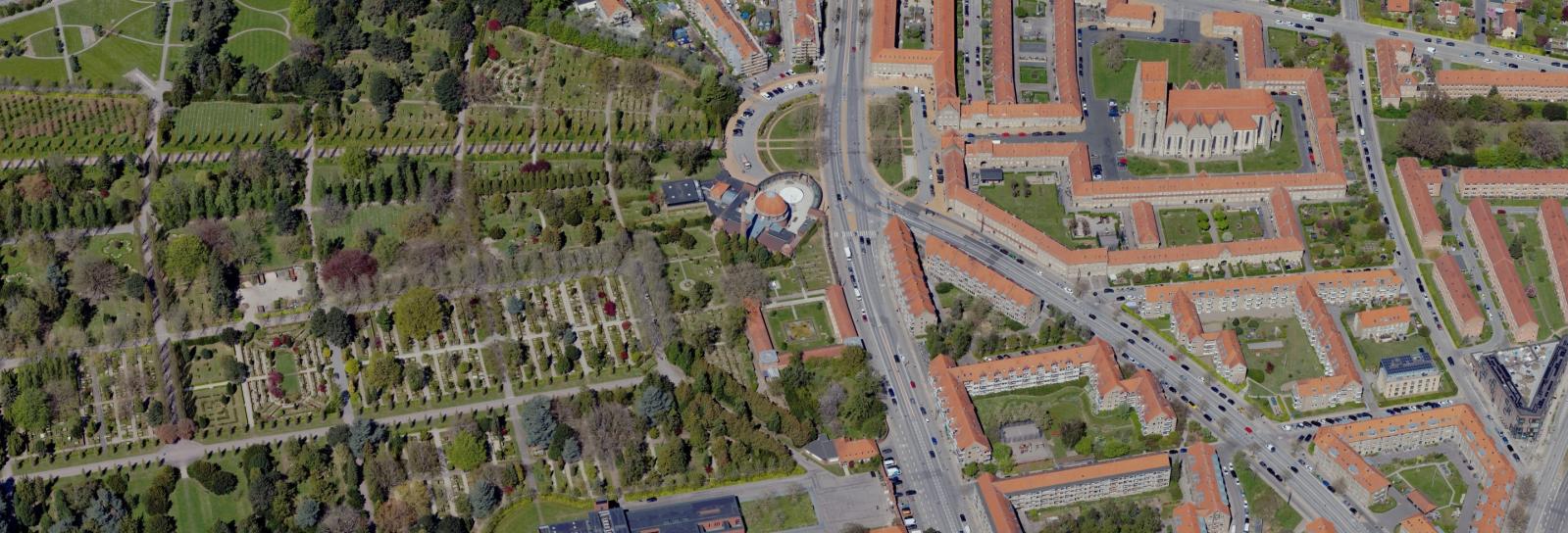 Skråfoto af På Bjerget og Bispeparken